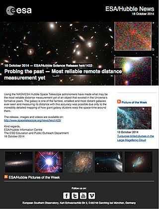 ESA/Hubble Science Release heic1423 - Probing the past — Most reliable remote distance measurement yet