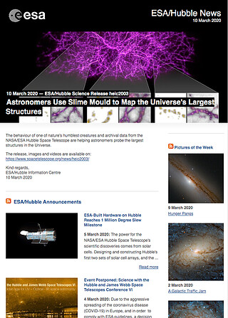 ESA/Hubble Science Release heic2003 - Astronomers Use Slime Mould to Map the Universe’s Largest Structures